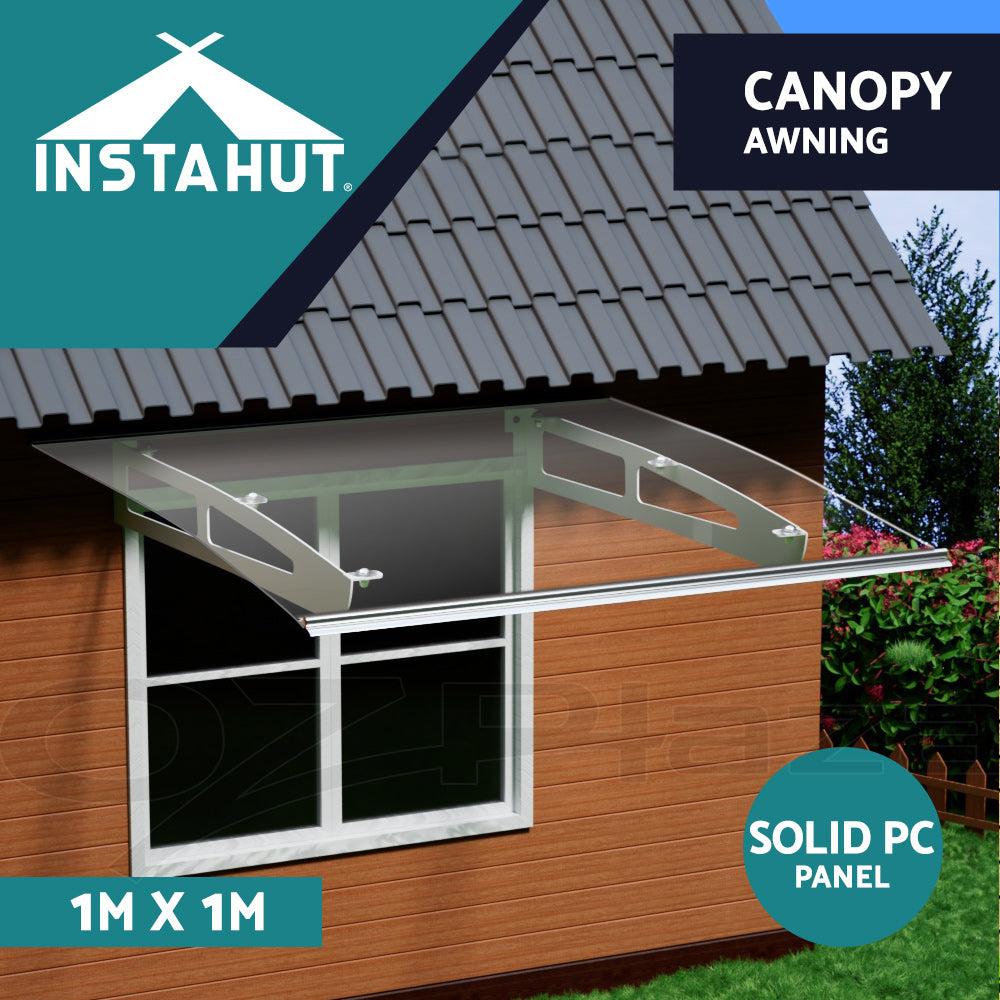 Instahut Window Door Awning Door Canopy Patio Shade 1-6M Rain Cover Sun Shield