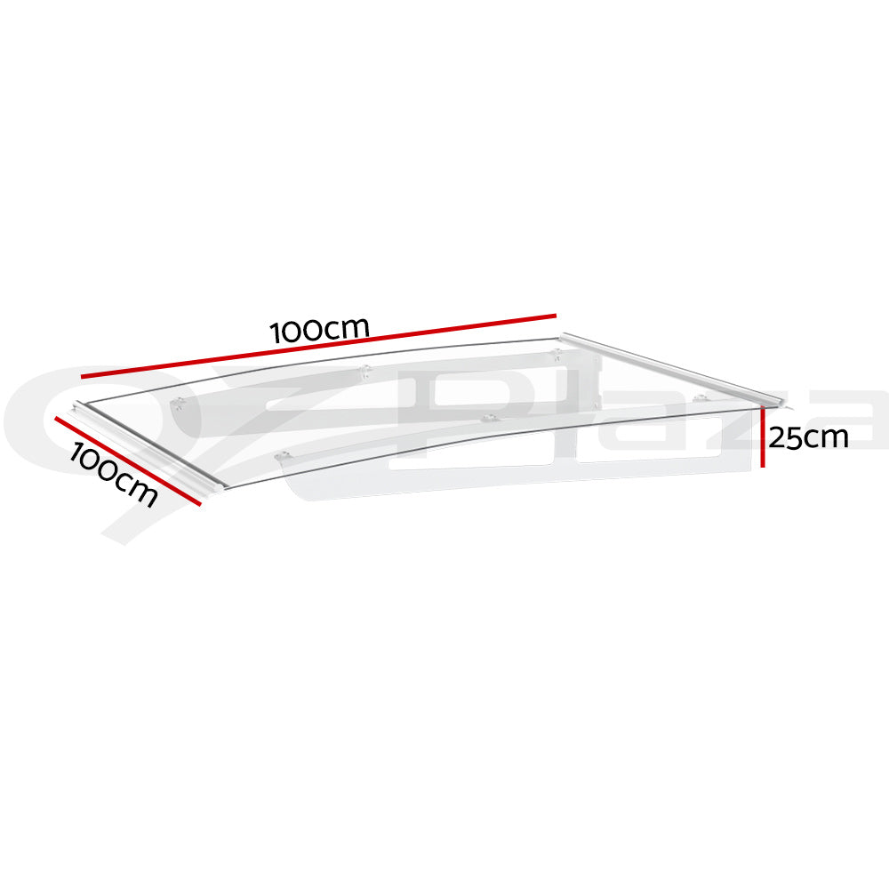 Instahut Window Door Awning Door Canopy Patio Shade 1-6M Rain Cover Sun Shield