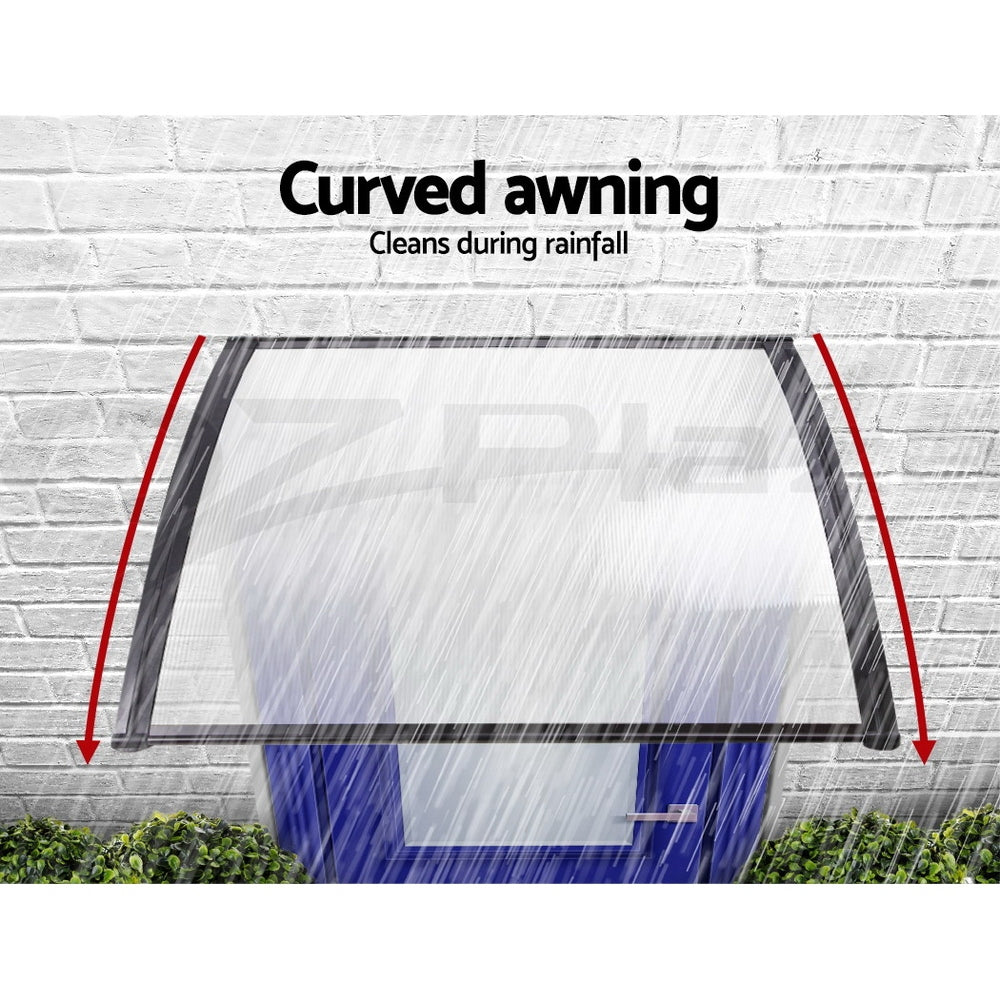 Instahut Window Door Awning Door Canopy Patio Shade 1-6M Rain Cover Sun Shield