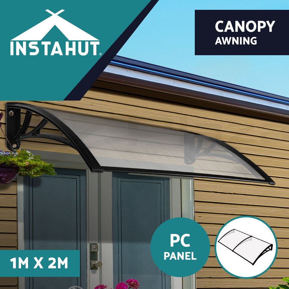 Instahut Window Door Awning Door Canopy Patio Shade 1-6M Rain Cover Sun Shield