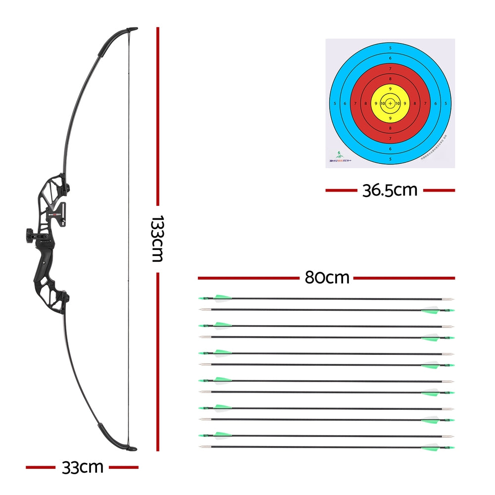 55lb Takedown Recurve Bow & Arrow Set Archery Hunting Adult