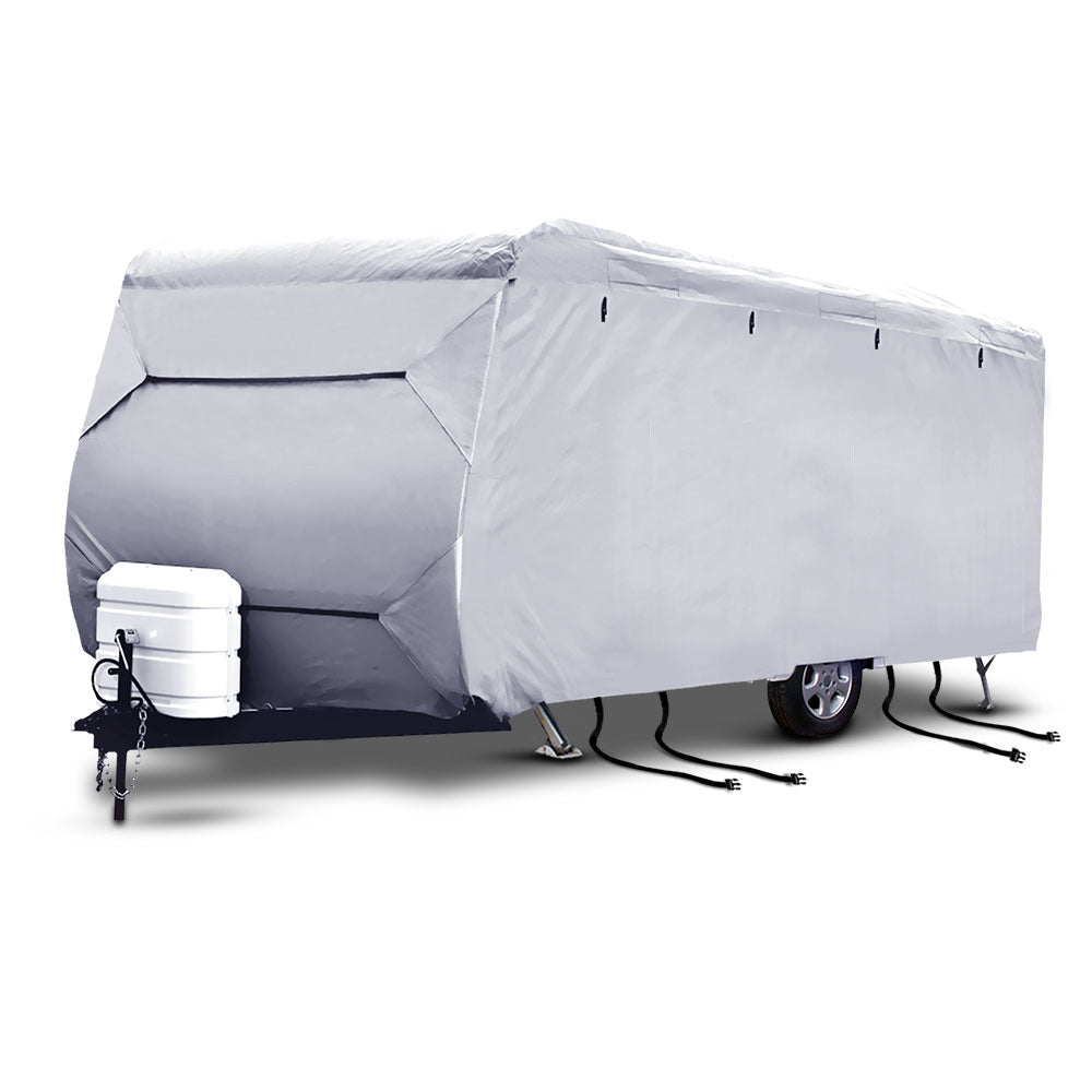 Weisshorn Caravan Cover Heavy Duty 14-24ft 4 Layer Campervan UV 5 Sizes Bag