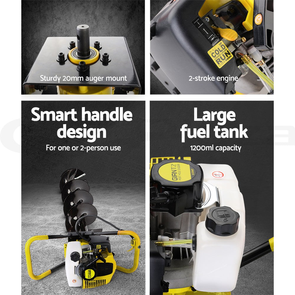 Petrol Post Hole Digger Auger Drill Borer Fence Earth Power Bits