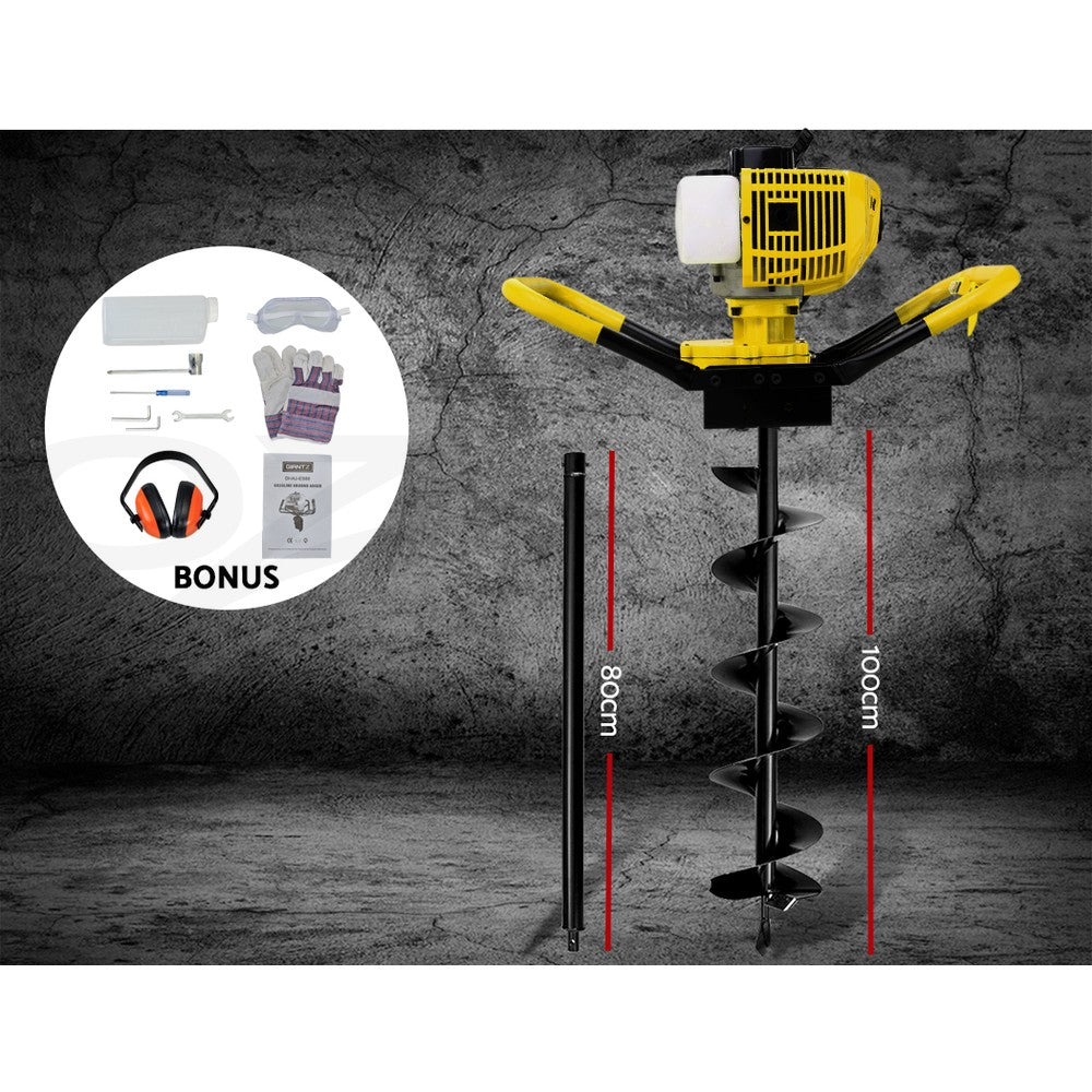 Petrol Post Hole Digger Auger Drill Borer Fence Earth Power Bits