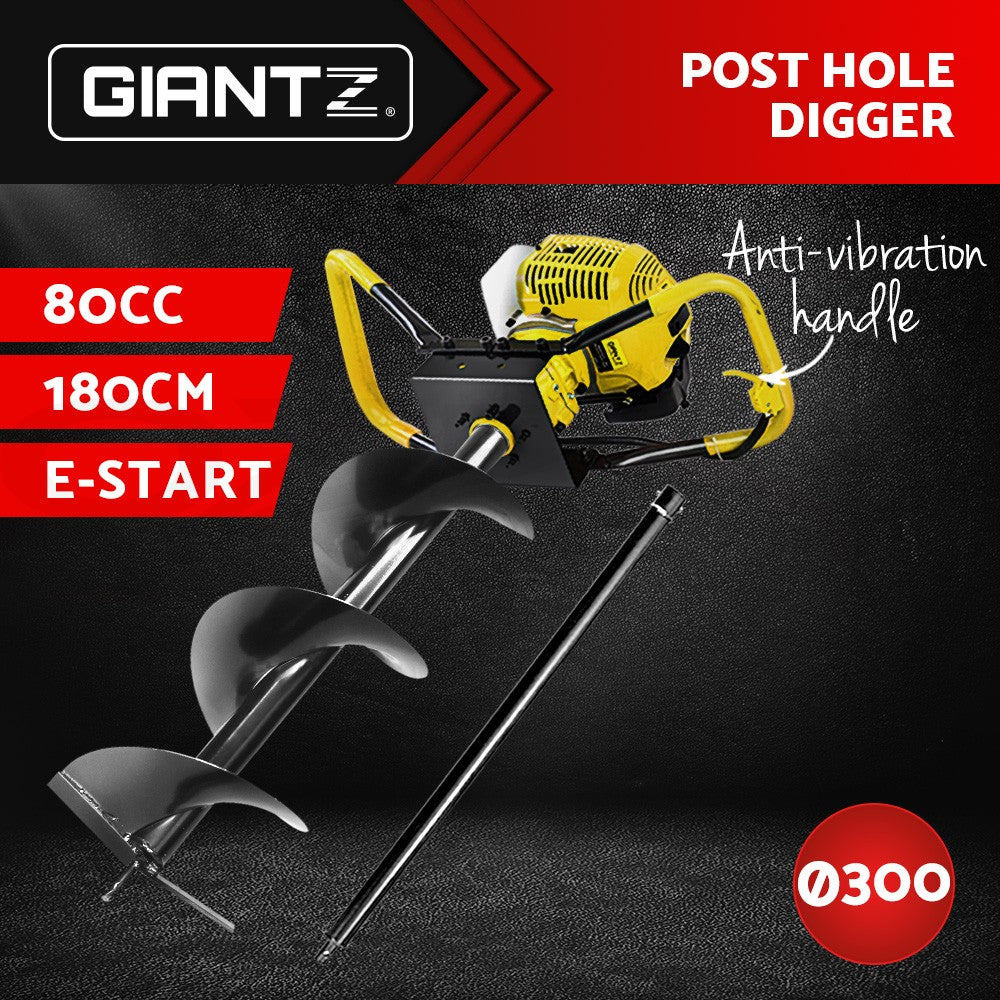 Petrol Post Hole Digger Auger Drill Borer Fence Earth Power Bits
