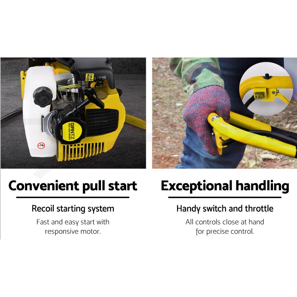 Petrol Post Hole Digger Auger Drill Borer Fence Earth Power Bits