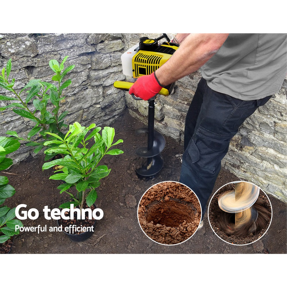 Petrol Post Hole Digger Auger Drill Borer Fence Earth Power Bits