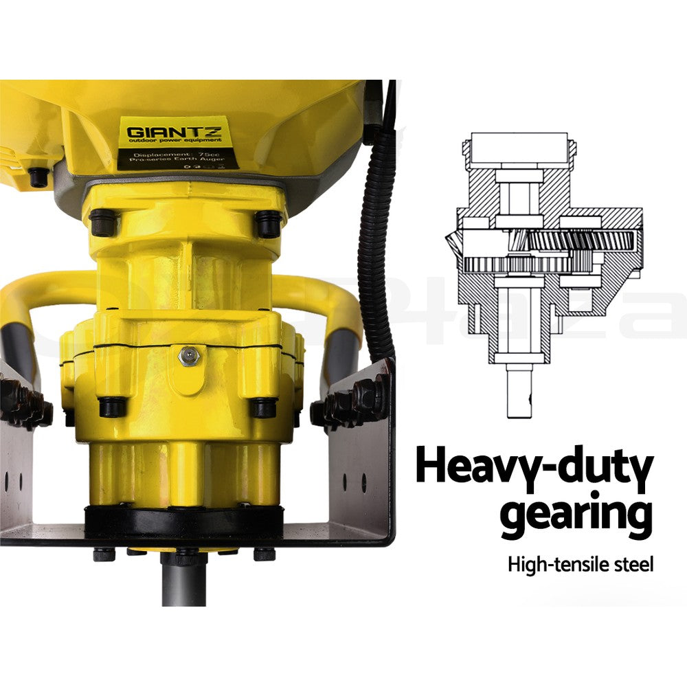 Petrol Post Hole Digger Auger Drill Borer Fence Earth Power Bits