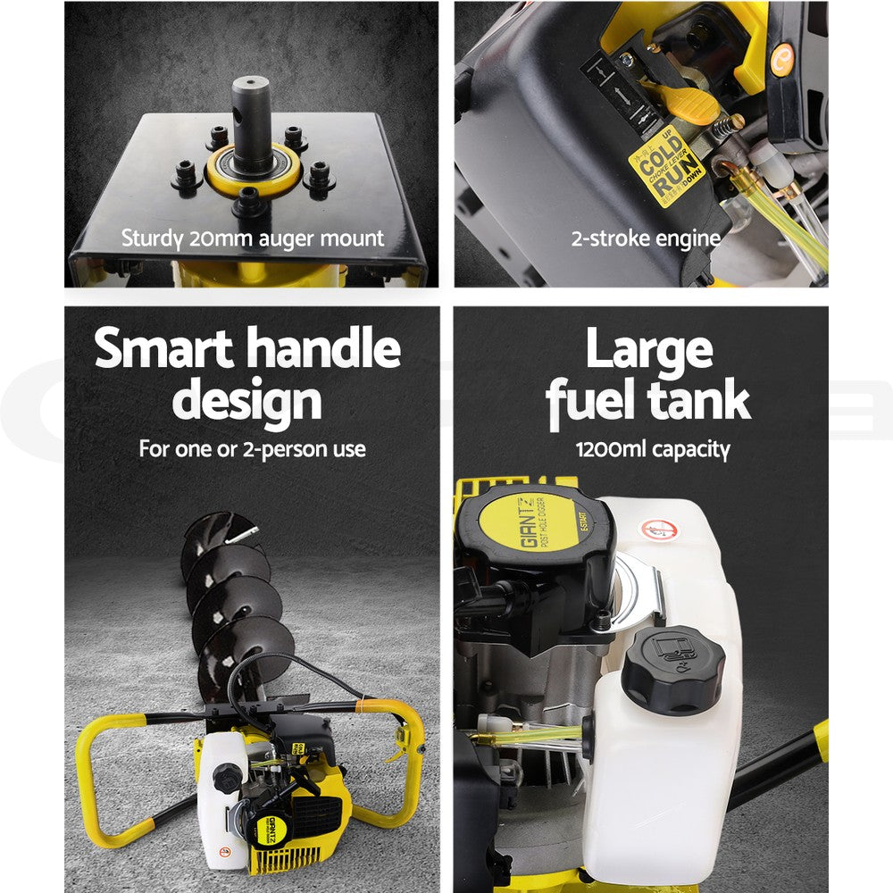 Petrol Post Hole Digger Auger Drill Borer Fence Earth Power Bits