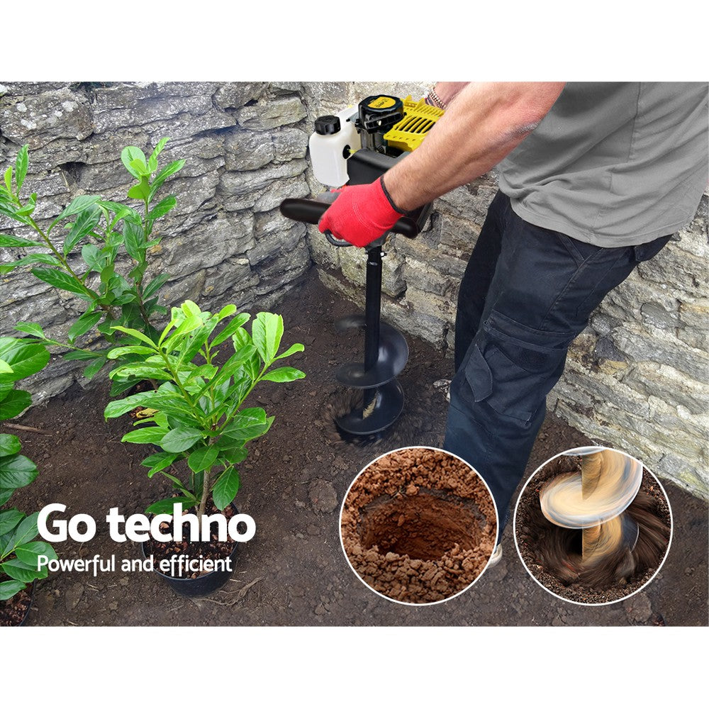 Petrol Post Hole Digger Auger Drill Borer Fence Earth Power Bits