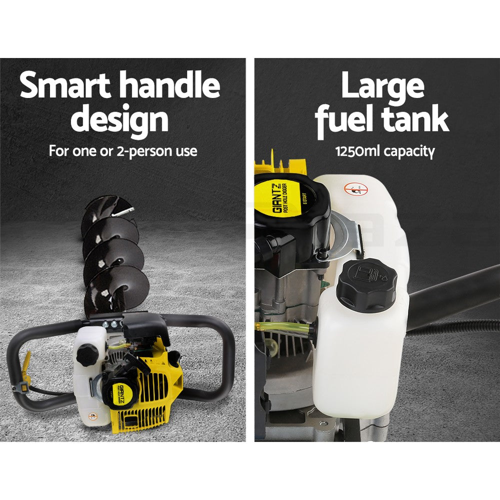 Petrol Post Hole Digger Auger Drill Borer Fence Earth Power Bits