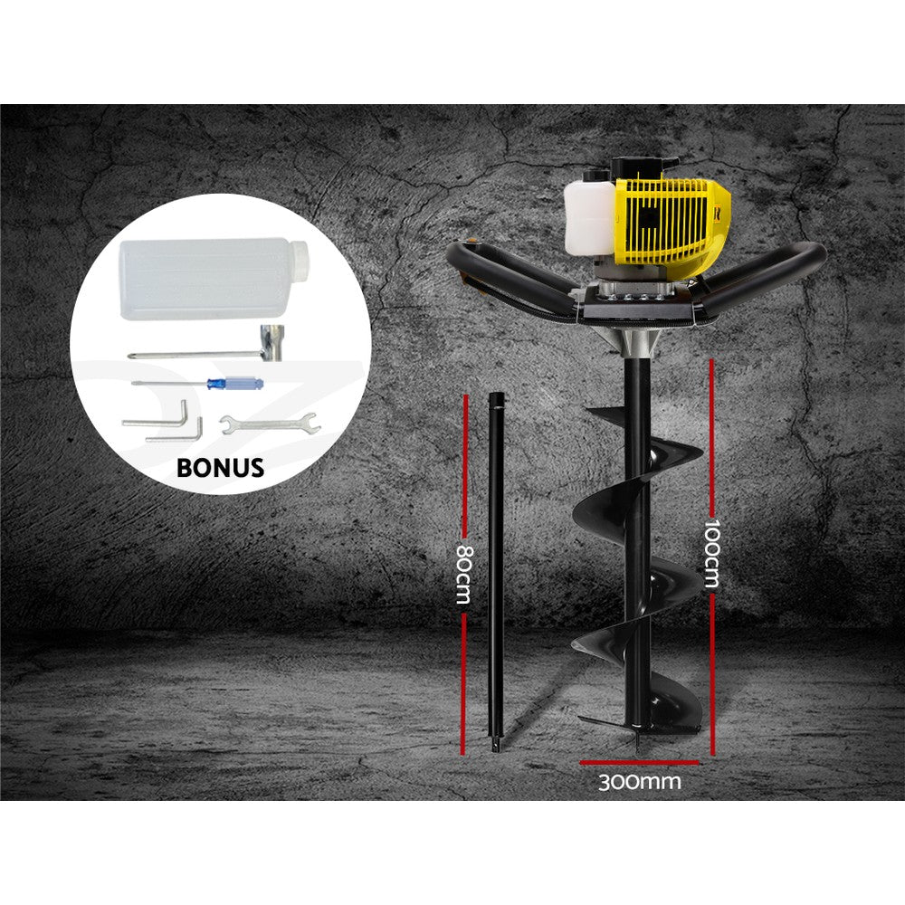 Petrol Post Hole Digger Auger Drill Borer Fence Earth Power Bits