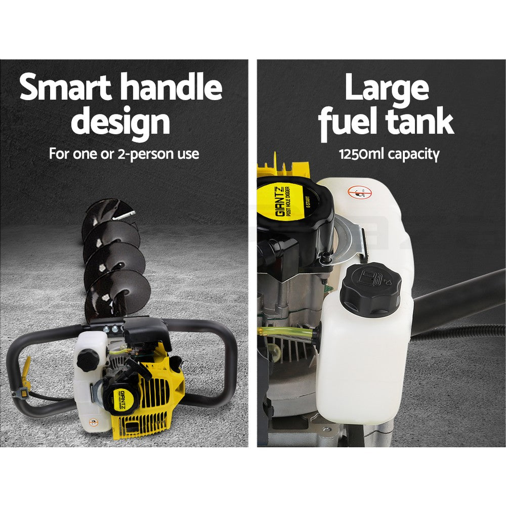 Petrol Post Hole Digger Auger Drill Borer Fence Earth Power Bits