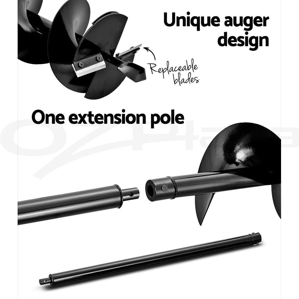 Petrol Post Hole Digger Auger Drill Borer Fence Earth Power Bits