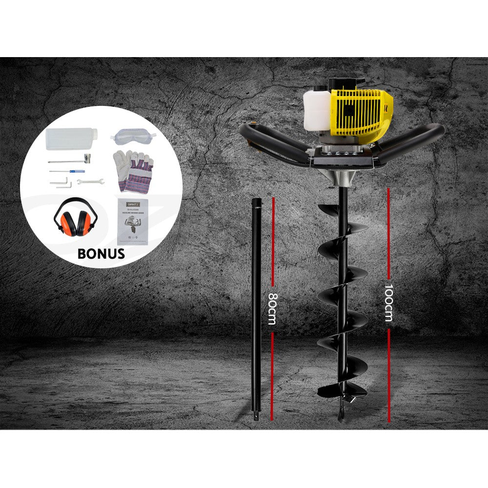 Petrol Post Hole Digger Auger Drill Borer Fence Earth Power Bits