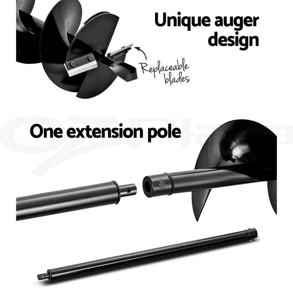 Petrol Post Hole Digger Auger Drill Borer Fence Earth Power Bits
