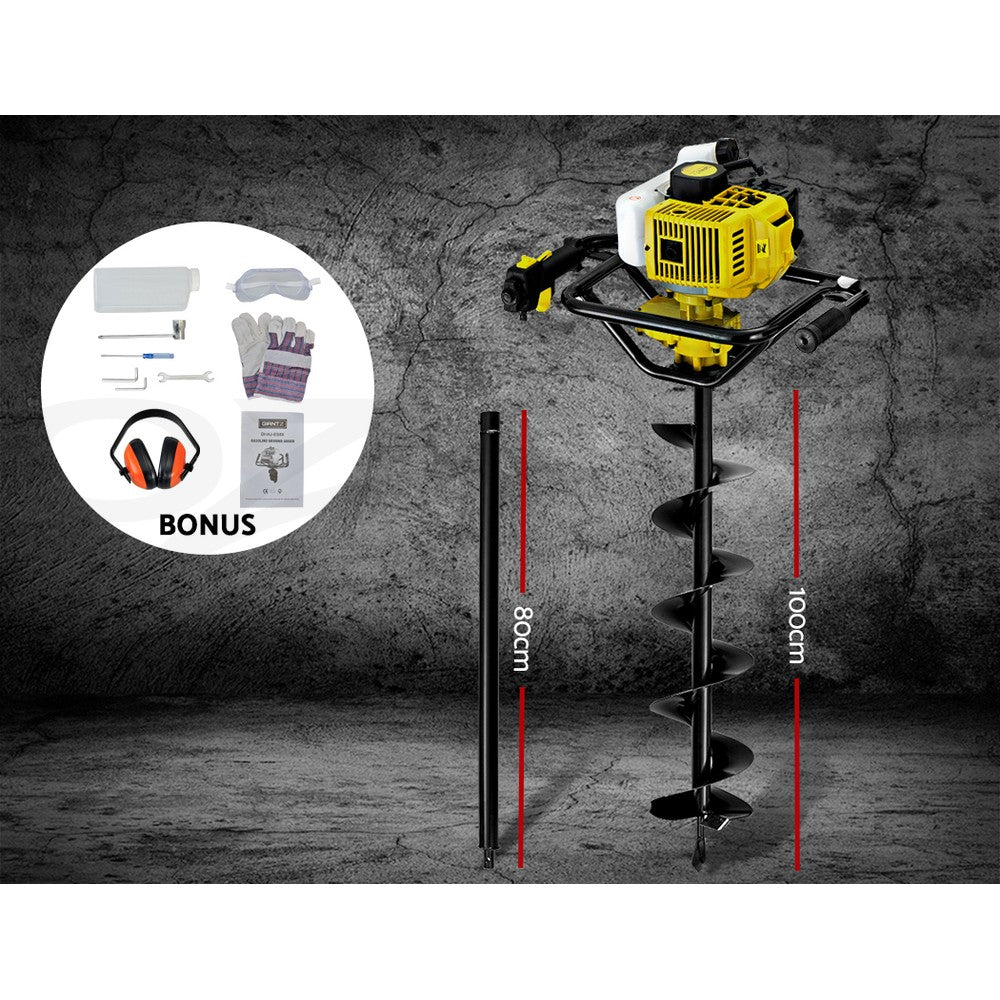 Petrol Post Hole Digger Auger Drill Borer Fence Earth Power Bits