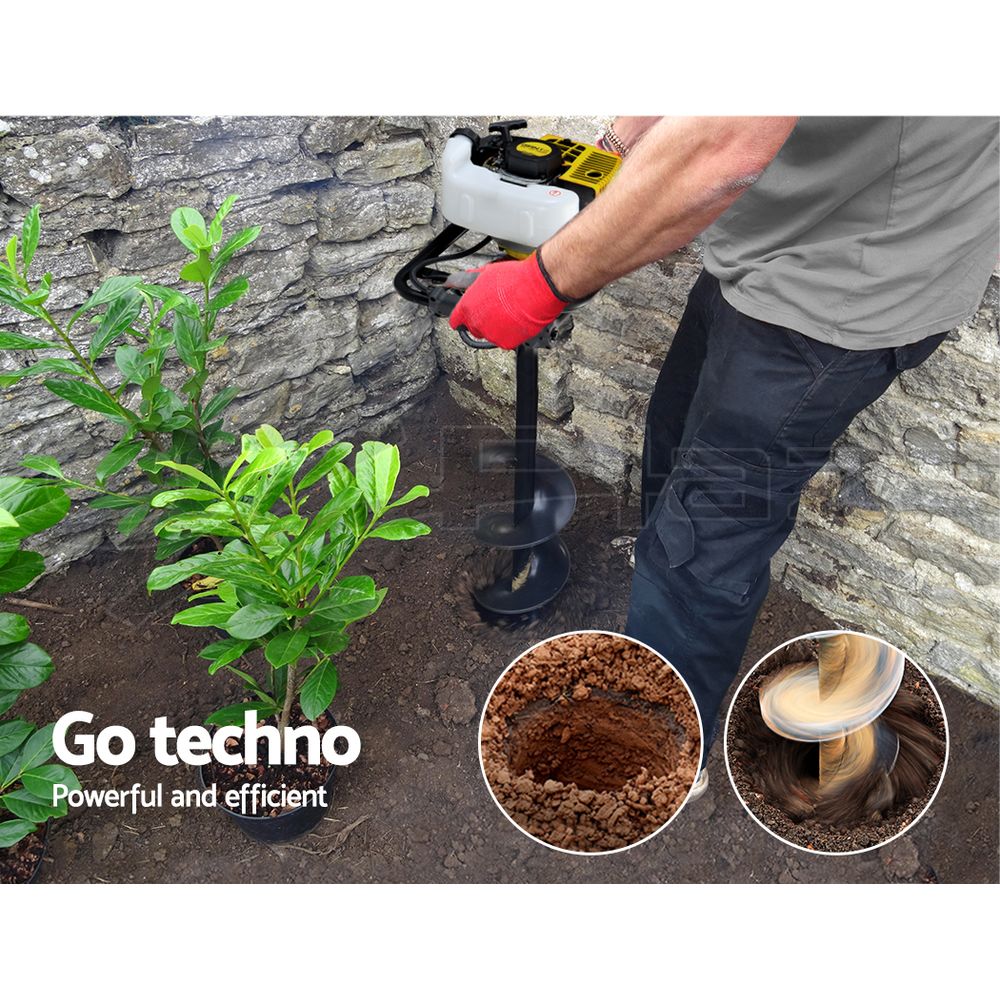 Petrol Post Hole Digger Auger Drill Borer Fence Earth Power Bits