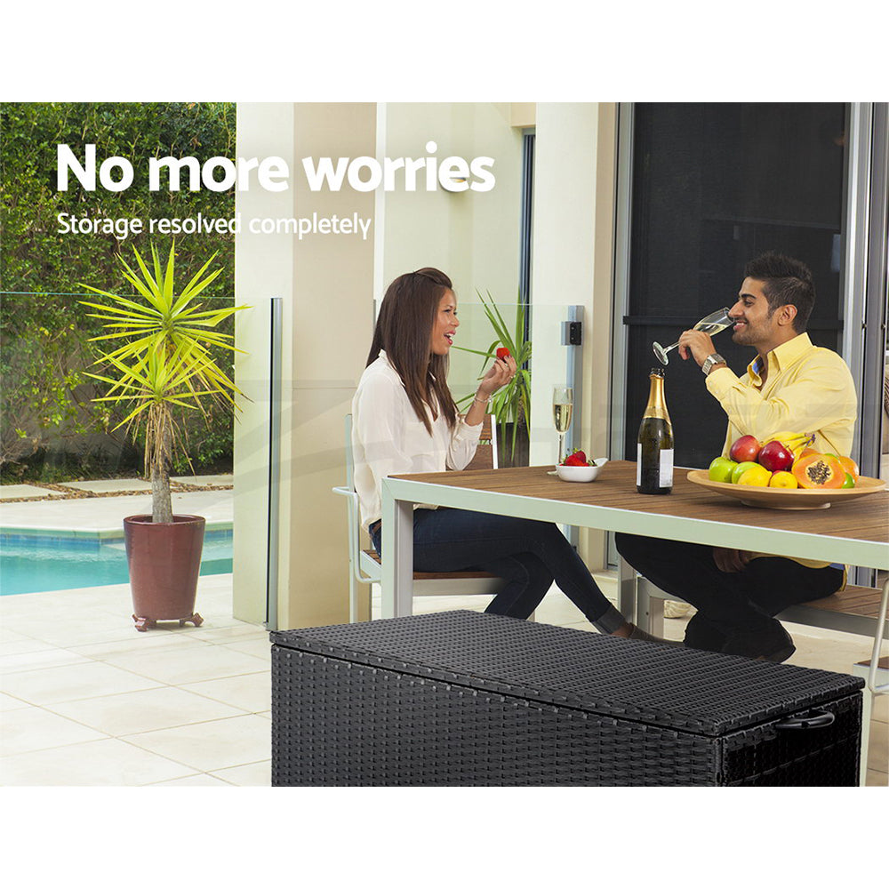 Gardeon Outdoor Storage Box Container Lockable Indoor Toy Tools Shed Garden