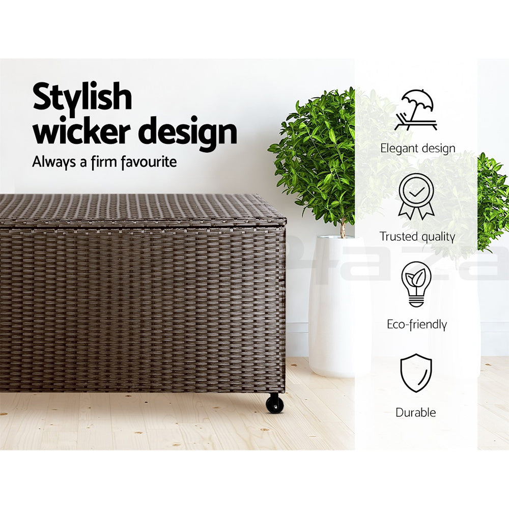 Gardeon Outdoor Storage Box Container Lockable Indoor Toy Tools Shed Garden