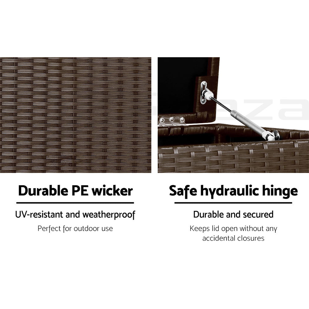 Gardeon Outdoor Storage Box Container Lockable Indoor Toy Tools Shed Garden