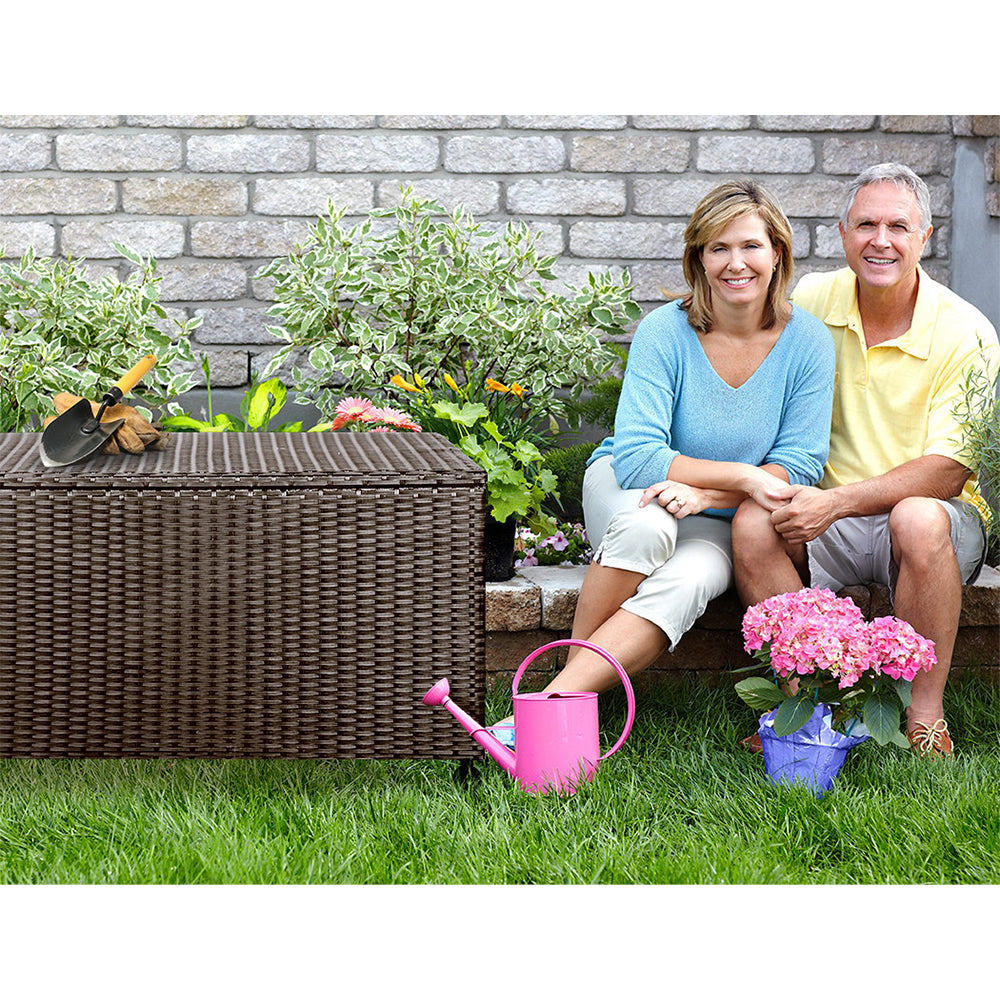 Gardeon Outdoor Storage Box Container Lockable Indoor Toy Tools Shed Garden