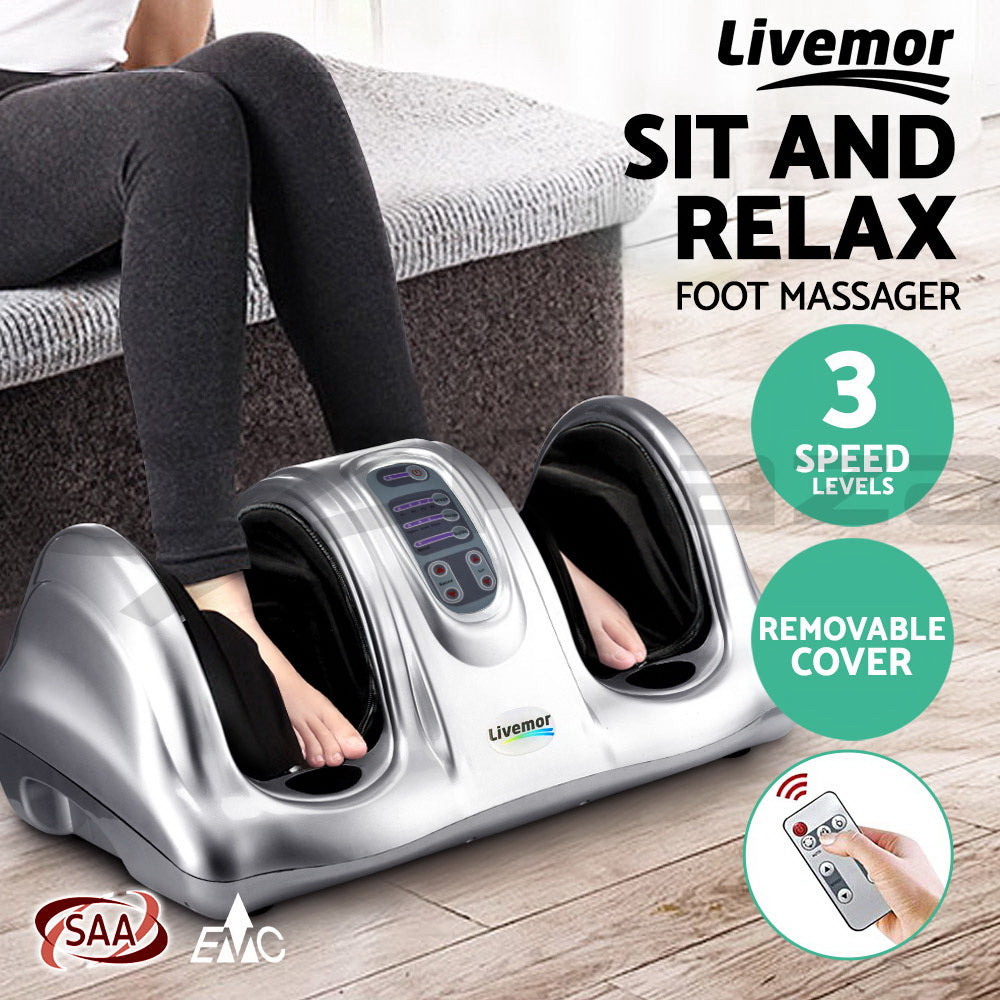 Foot Massager Ankle Calf Leg Kneading Roller Timer
