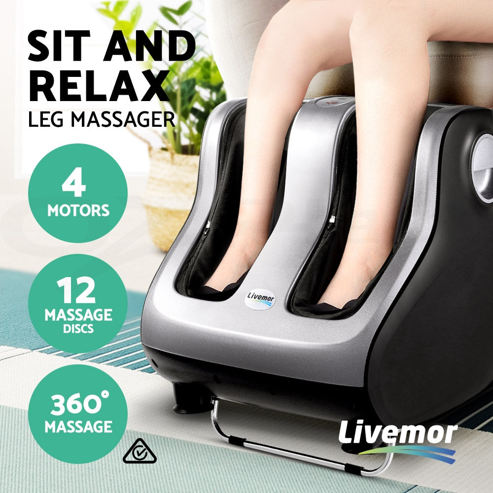 Foot Massager Ankle Calf Leg Kneading Roller Timer