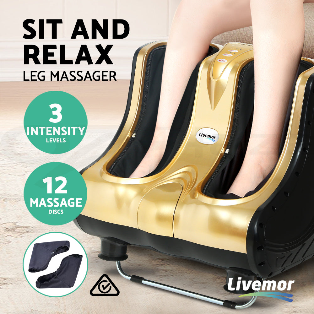 Foot Massager Ankle Calf Leg Kneading Roller Timer