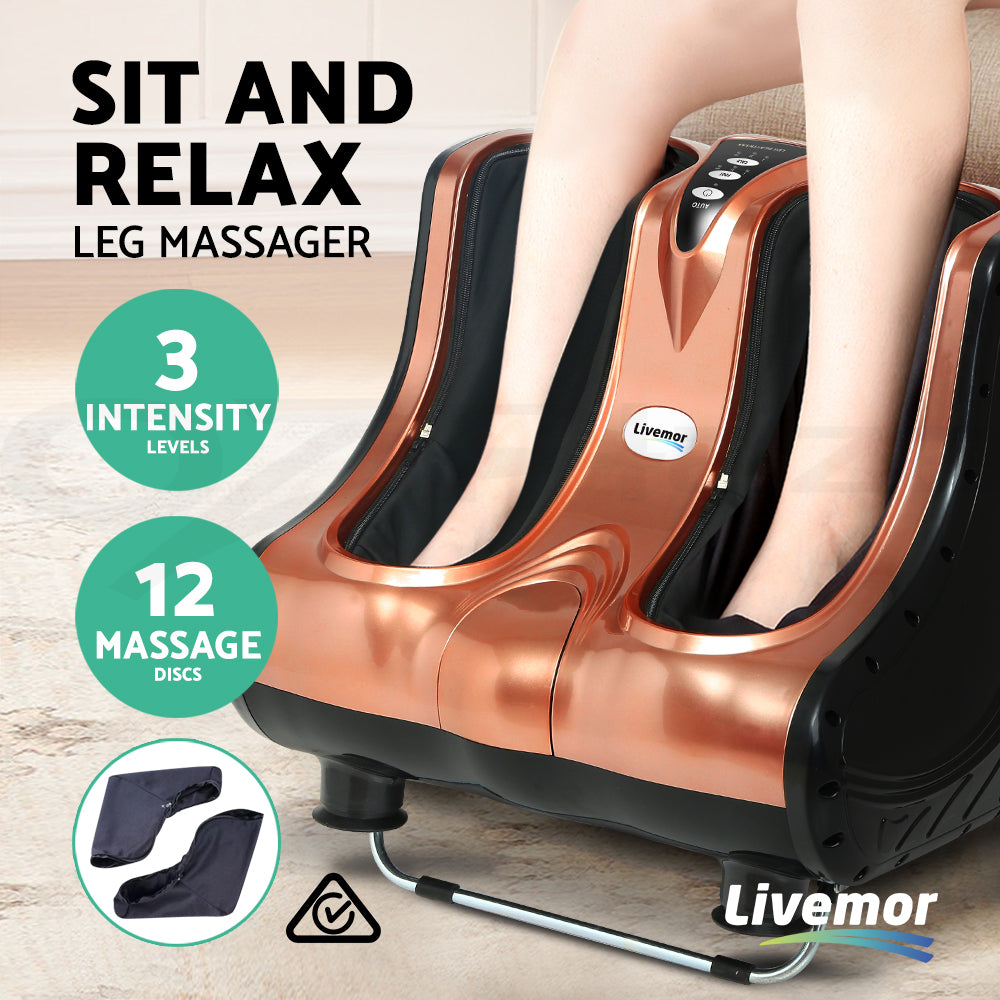 Foot Massager Ankle Calf Leg Kneading Roller Timer