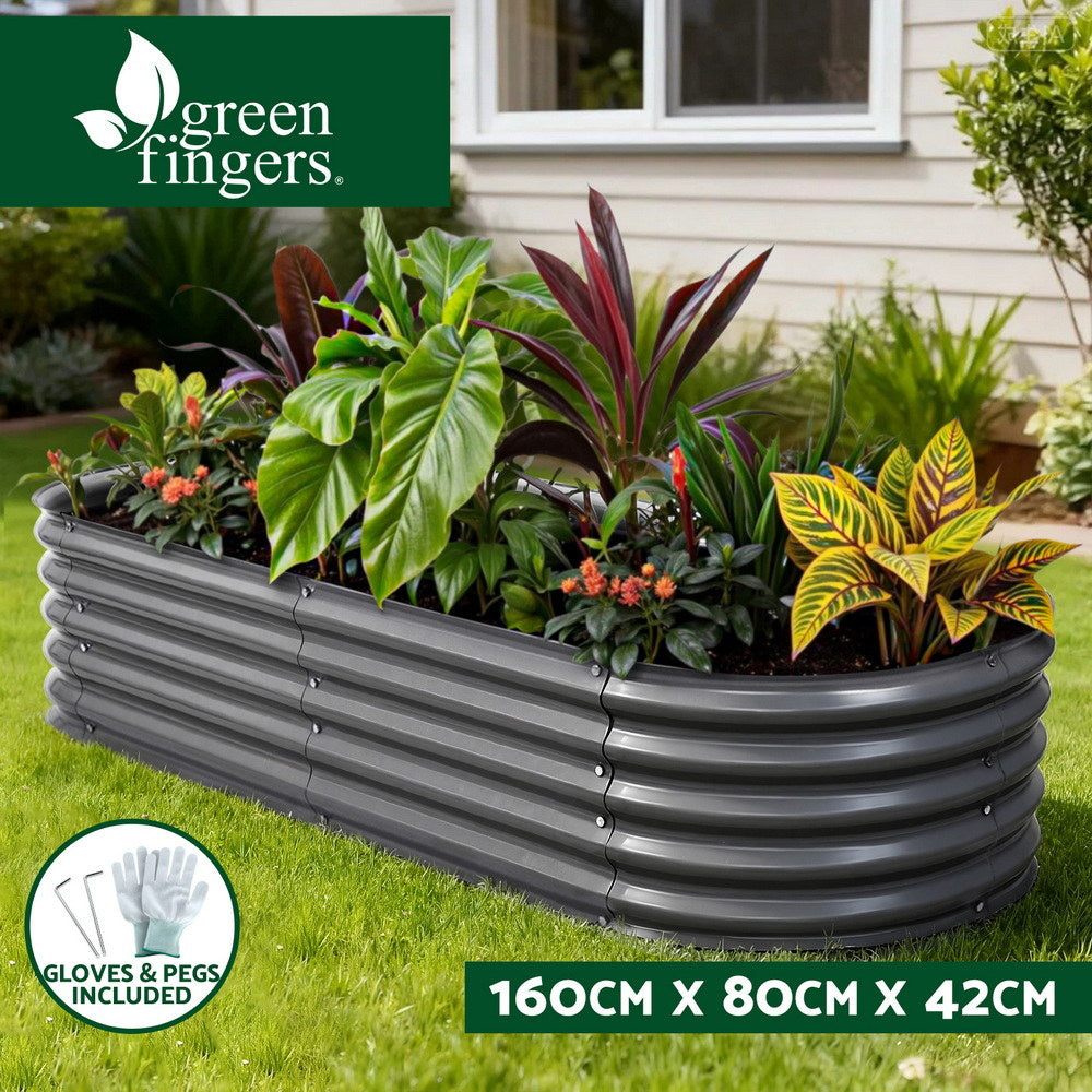 Green Fingers Garden Bed Kit Galvanised Steel Raised Garden Beds Kit Planter