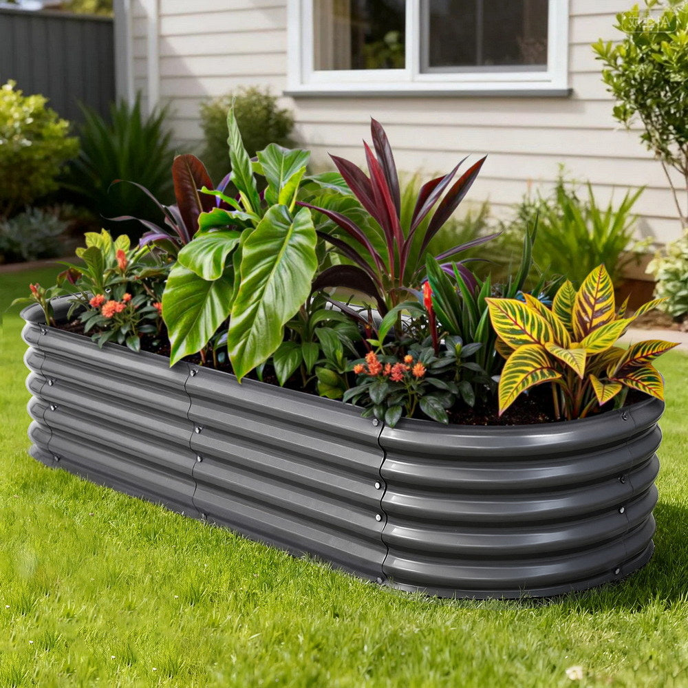 Green Fingers Garden Bed Kit Galvanised Steel Raised Garden Beds Kit Planter