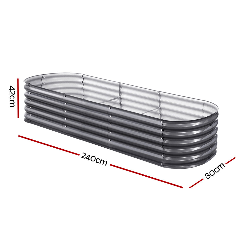 Green Fingers Garden Bed Kit Galvanised Steel Raised Garden Beds Kit Planter