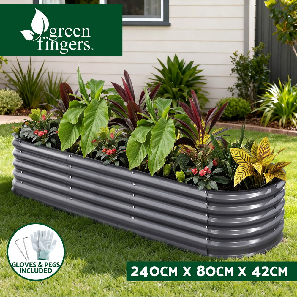 Green Fingers Garden Bed Kit Galvanised Steel Raised Garden Beds Kit Planter