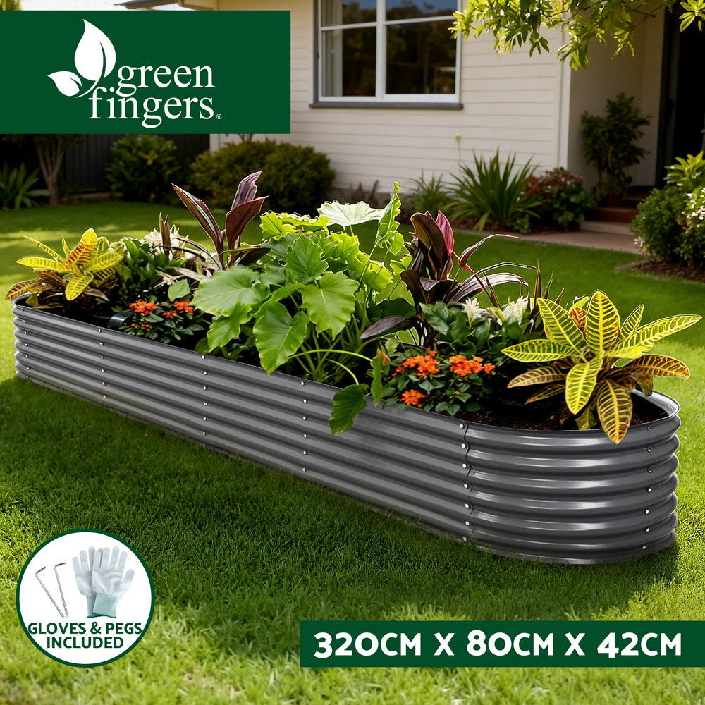 Green Fingers Garden Bed Kit Galvanised Steel Raised Garden Beds Kit Planter