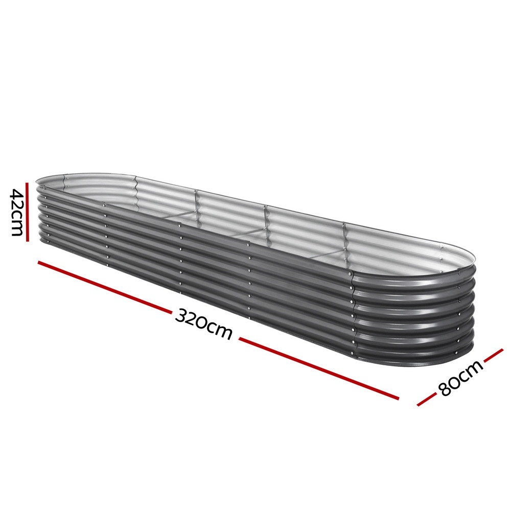 Green Fingers Garden Bed Kit Galvanised Steel Raised Garden Beds Kit Planter