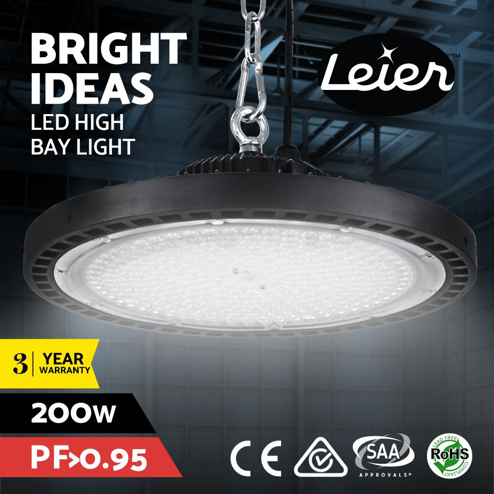 High Bay 200W LED Light Industrial Workshop Warehouse Gym