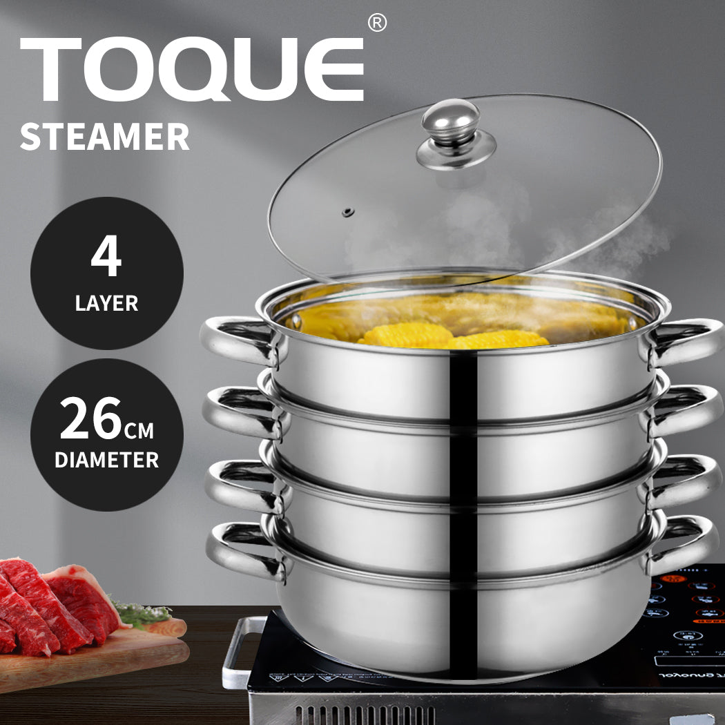 3/4 Tier Steamer Pot – Toque Stainless Steel Kitchen Cookware