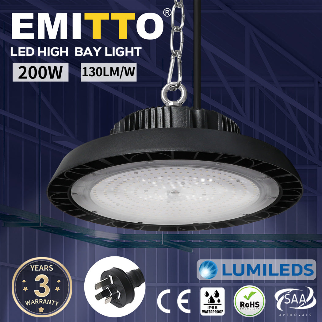 Emitto UFO LED High Bay Light – Industrial Warehouse Factory 100W/200W