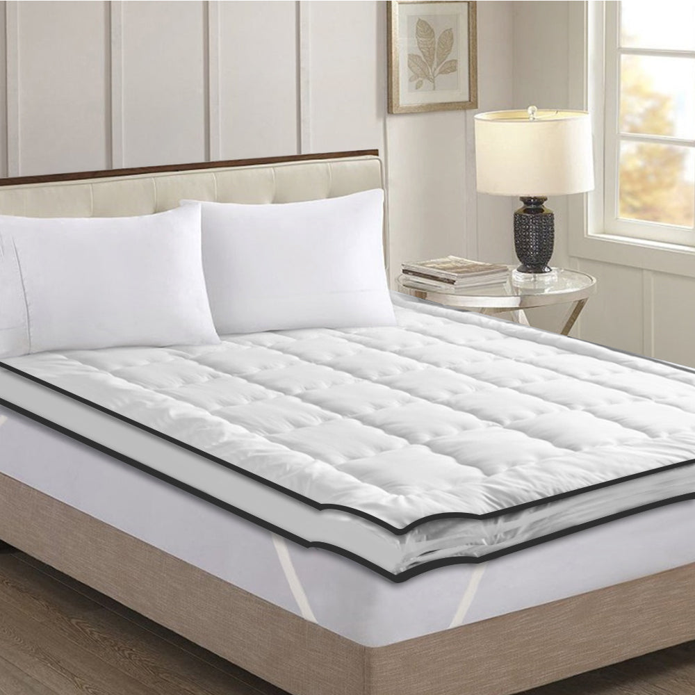 Dreamz Mattress Topper – Pillowtop Luxury Bed Mat Protector Cover
