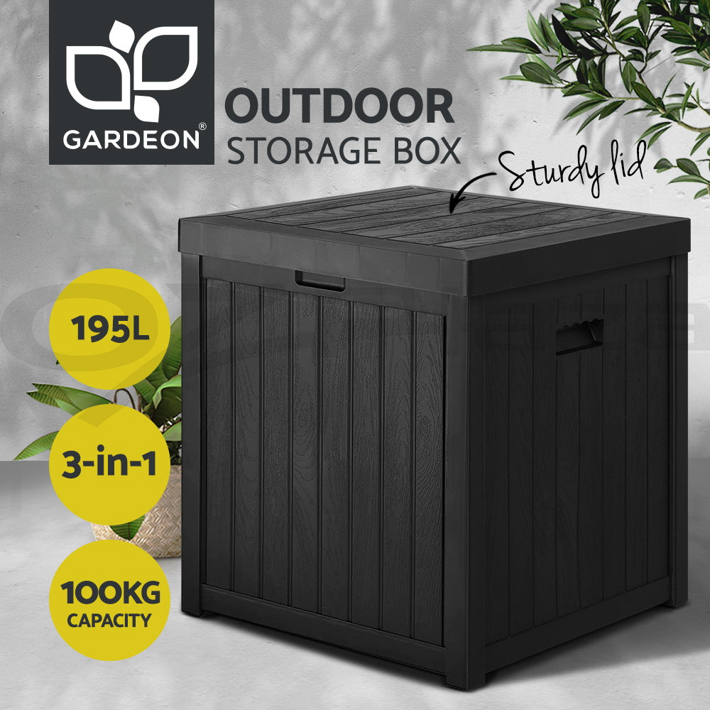 Gardeon Outdoor Storage Box Container Lockable Indoor Toy Tools Shed Garden