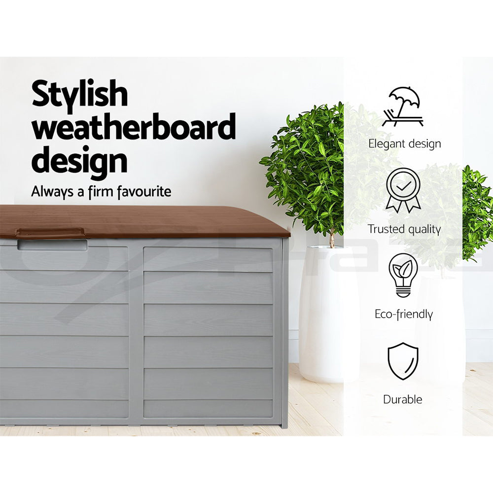 Gardeon Outdoor Storage Box Container Lockable Indoor Toy Tools Shed Garden