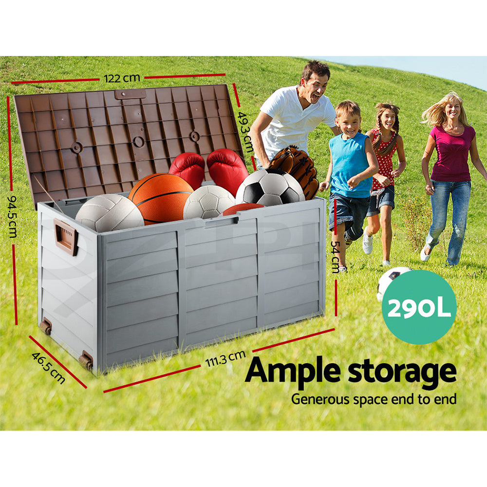 Gardeon Outdoor Storage Box Container Lockable Indoor Toy Tools Shed Garden