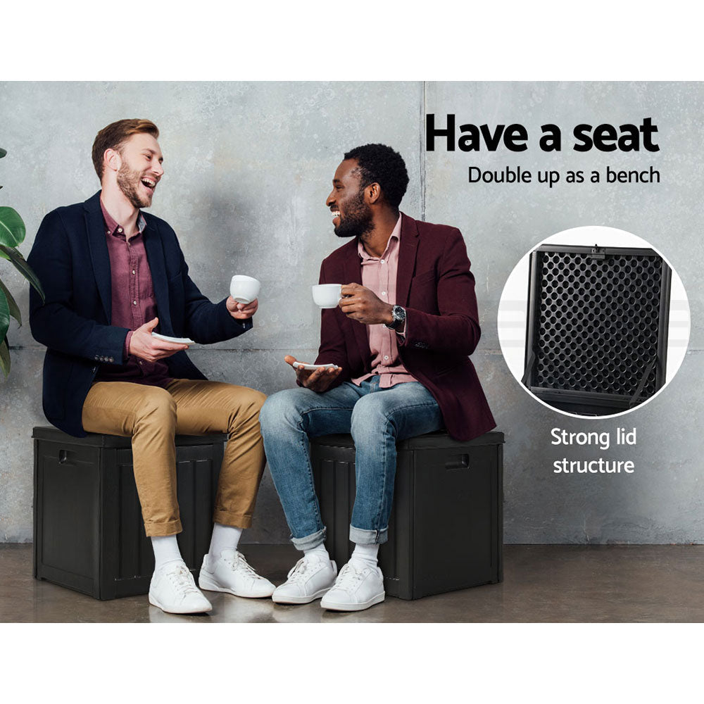 Gardeon Outdoor Storage Box Container Lockable Indoor Toy Tools Shed Garden