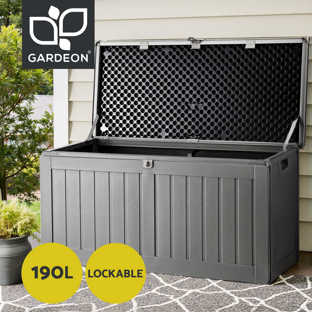 Gardeon Outdoor Storage Box Container Lockable Indoor Toy Tools Shed Garden