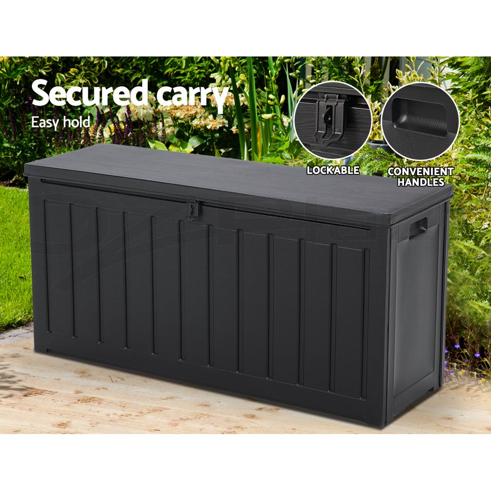 Gardeon Outdoor Storage Box Container Lockable Indoor Toy Tools Shed Garden