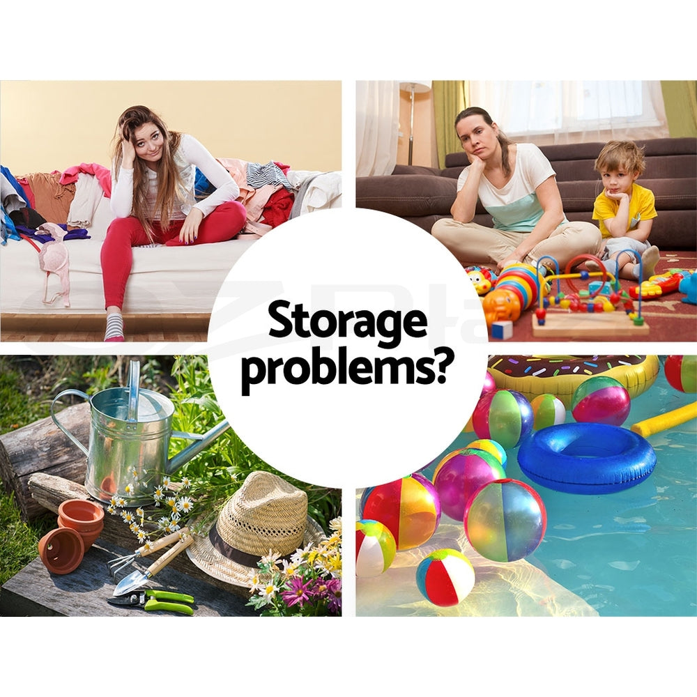 Gardeon Outdoor Storage Box Container Lockable Indoor Toy Tools Shed Garden