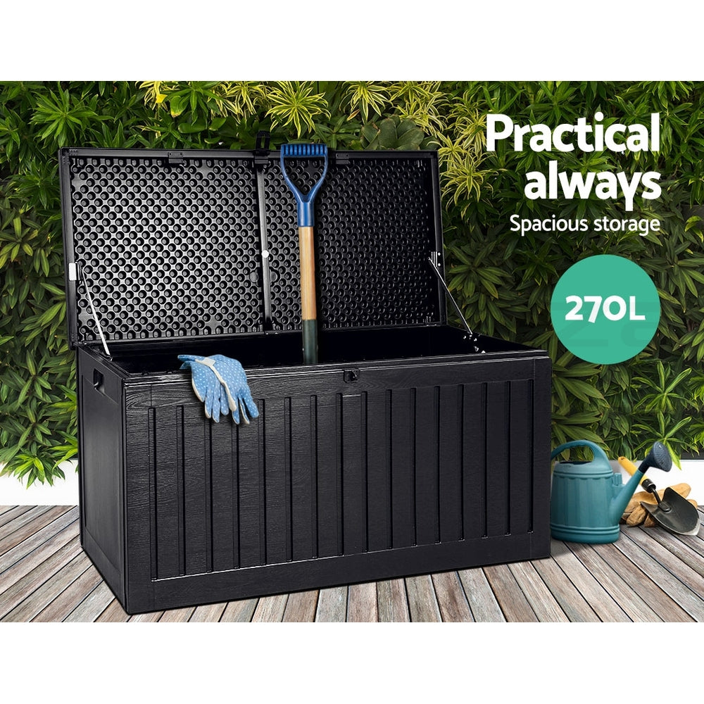 Gardeon Outdoor Storage Box Container Lockable Indoor Toy Tools Shed Garden