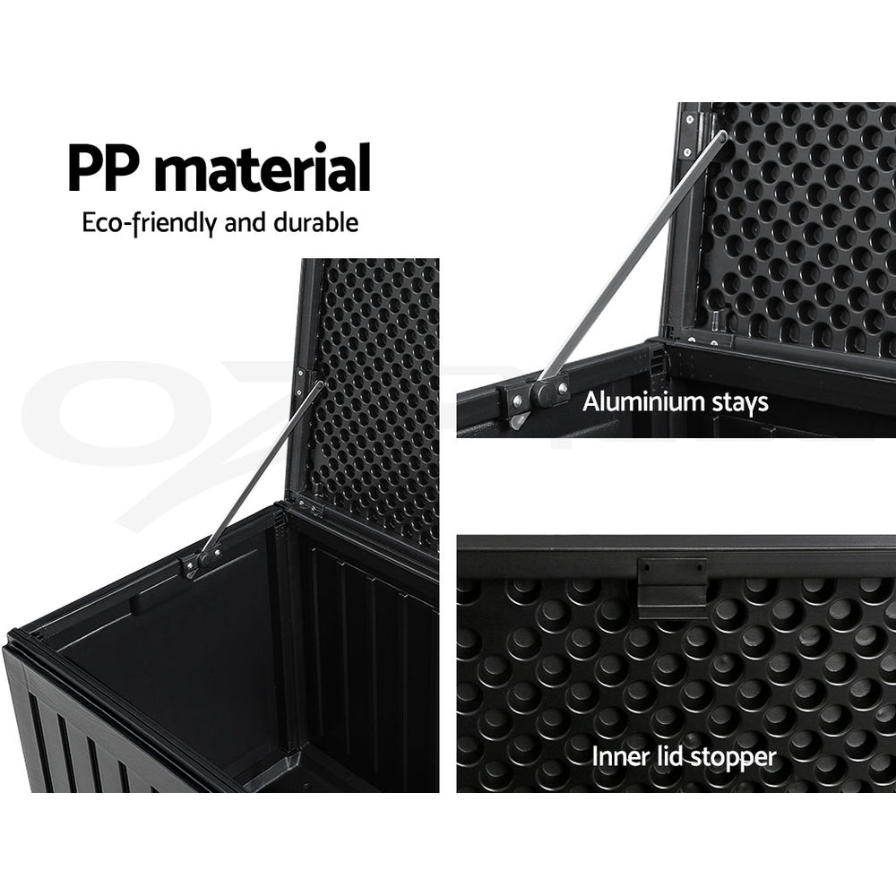 Gardeon Outdoor Storage Box Container Lockable Indoor Toy Tools Shed Garden