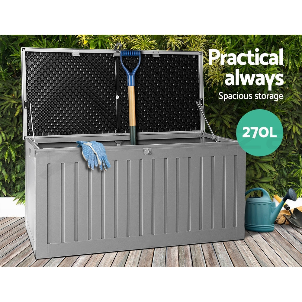 Gardeon Outdoor Storage Box Container Lockable Indoor Toy Tools Shed Garden